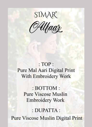 Glossy simar alfaaz dress material wholesale shops at mangalote